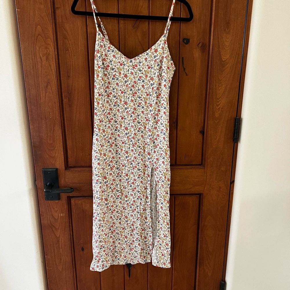 Reformation White Floral Midi Dress Crimini